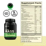 Carbohydrates, Weight Gainer Protein Powder, Mass Gainer, 3 lb