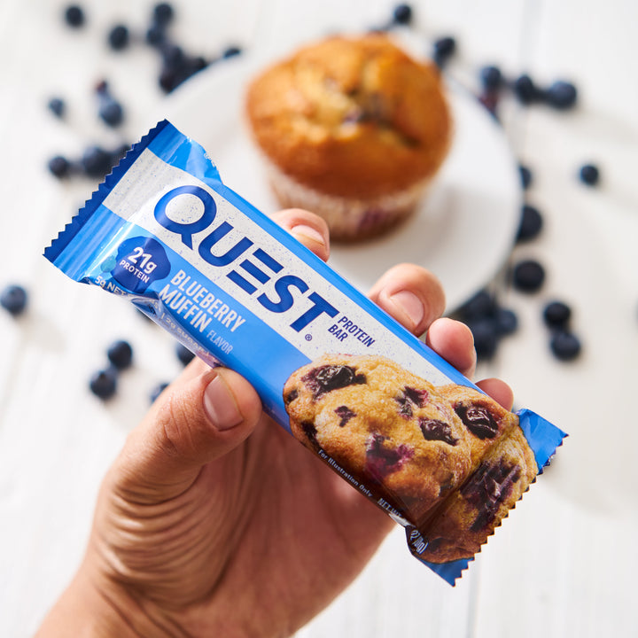 (3 Pack)  Protein Bar, Blueberry Muffin Flavor, 20G of Protein, Gluten Free, 4 Count