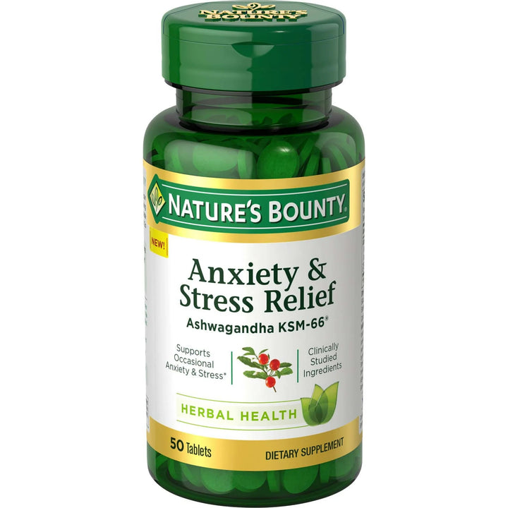 Anxiety & Stress Relief, L-Theanine, Dietary Supplement, Tablets, 90 Ct