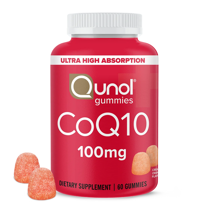 Qunol CoQ10 Gummies, 100mg, Ultra-High Absorption, Heart Health Supplement, 60 Count