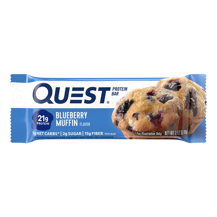 (3 Pack)  Protein Bar, Blueberry Muffin Flavor, 20G of Protein, Gluten Free, 4 Count